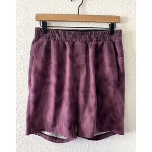 Lululemon Shorts Men's Medium 7in Inseam Purple Lined Gym Running Pocket